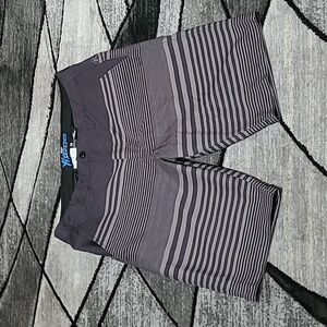 FOX HYDRO SERIES LOGO LIGHTWEIGHT POCKETS EVERYDAY WEAR GRAY SHORTS